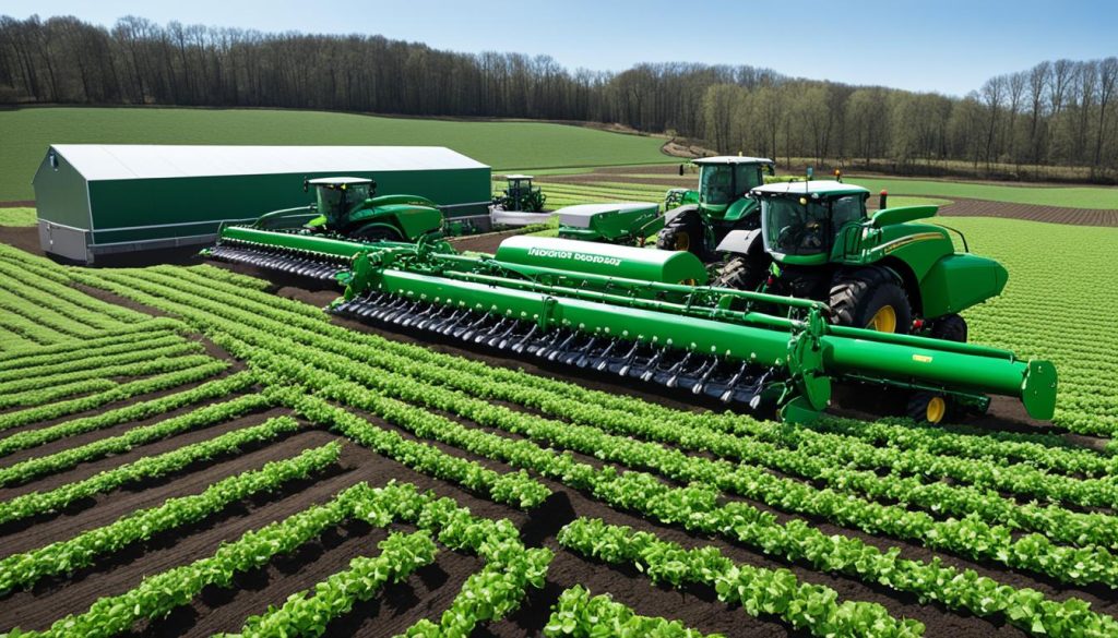 tecnología agrícola y maquinaria de fertilización
